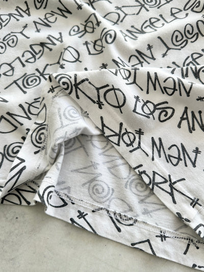 00's Stussy All Over Spell Out T Shirt (L)