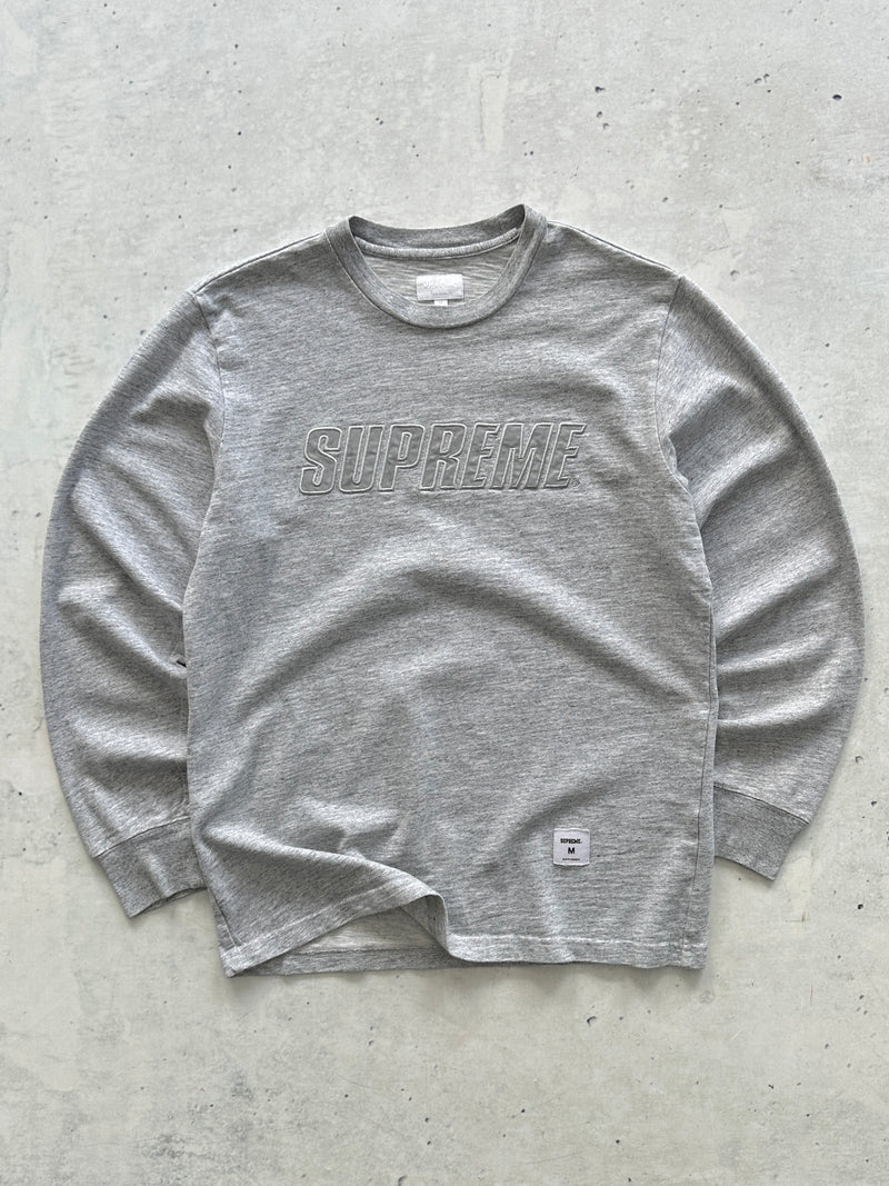 AW/17 Supreme Reflective super heavy Long Sleeve T Shirt (M)