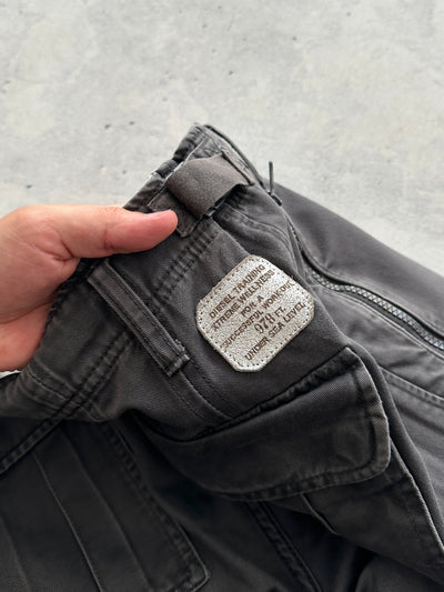 00's Diesel multi pocket utility Cargo Trousers (W34 x L32)