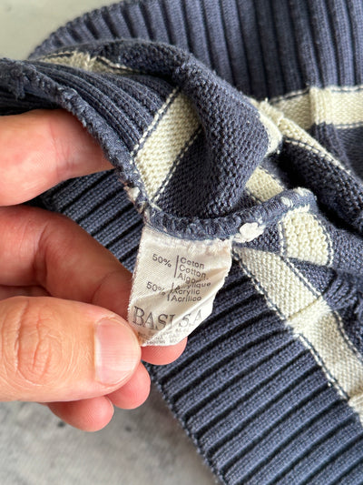 00's Lacoste V Neck Cable Knit Jumper (XL)