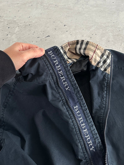 00's Burberry Nova Check Zip Up Harrington Jacket (M)