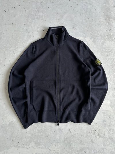 AW/13 Stone Island Zip Up Wool Knit Jumper (S)