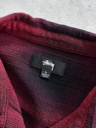 Stussy Loose Weave Plaid Shirt (L)