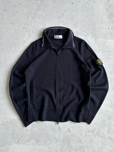 AW/13 Stone Island Zip Up Wool Knit Jumper (S)