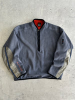 90's Nike Half Zip Nylon Panelled Fleece (L)