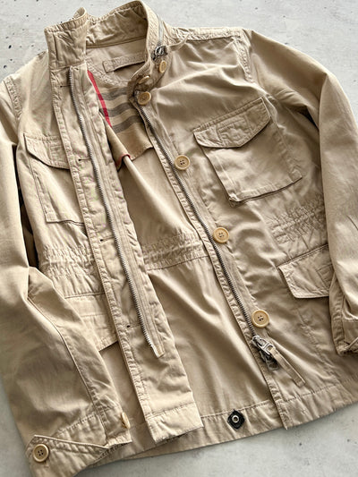00's Burberry Nova Check Zip Up funnel neck Jacket (Women's UK 10)