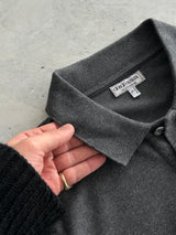 Vintage Giorgio Armani Embroidered Logo Long Sleeve Polo Shirt (L)