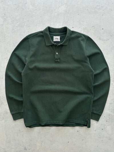 Drake's pique cotton Heavyweight Long Sleeve Polo Shirt (L)