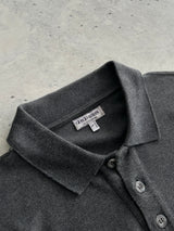 Vintage Giorgio Armani Embroidered Logo Long Sleeve Polo Shirt (L)
