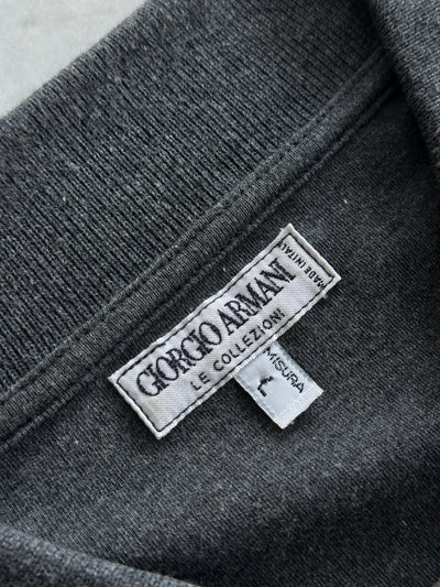 Vintage Giorgio Armani Embroidered Logo Long Sleeve Polo Shirt (L)