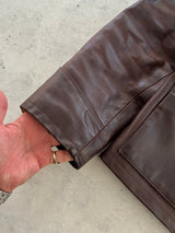 Vintage Vera Pelle Italian Leather Zip Up Jacket (L)