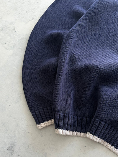 00's YSL Embroidered Logo Crewneck Knit Jumper (L)