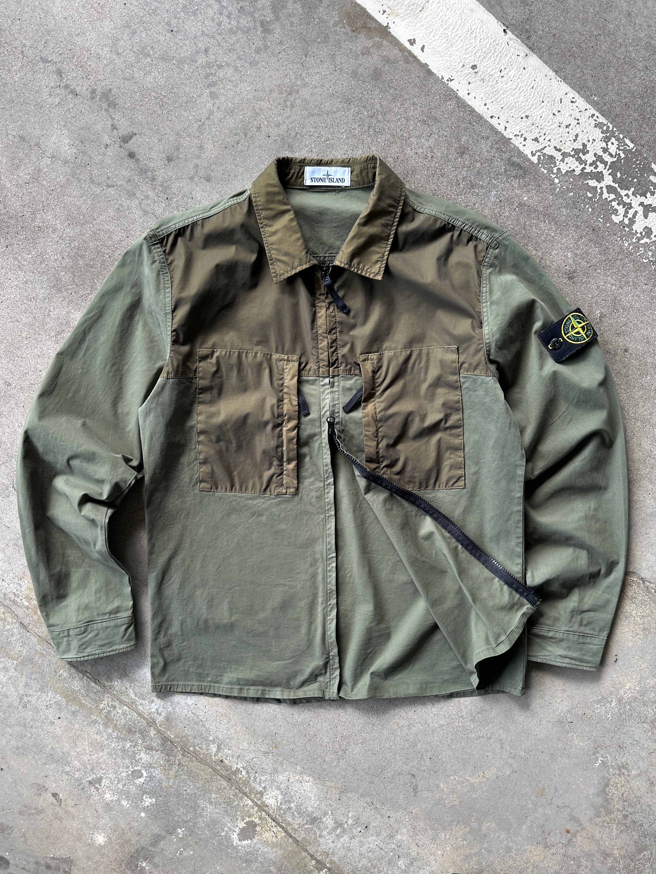 SS/20 Stone Island Military twin pocket Zip Up Overshirt (L