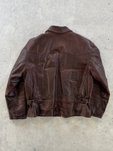 Vintage Vera Pelle Italian Leather Zip Up Jacket (L)