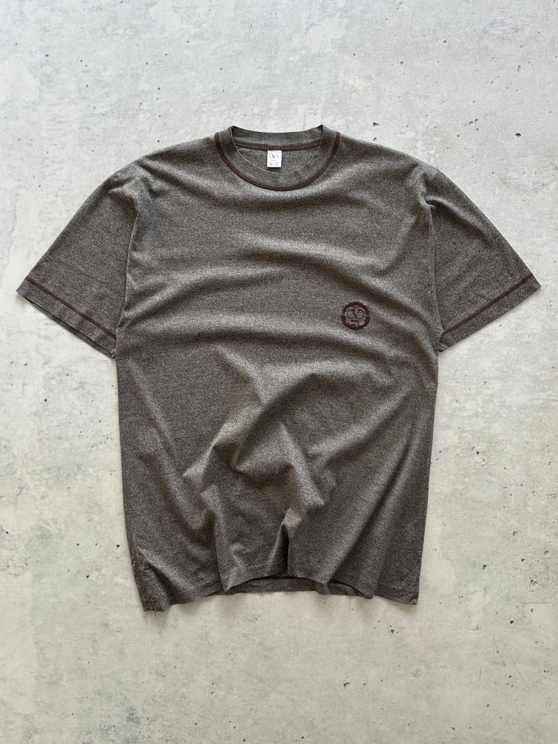 90's Valentino Contrast Stitch T Shirt (M)