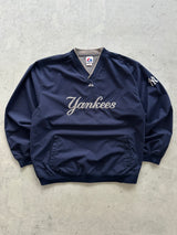 Vintage NY Yankees Majestic V Neck Pullover (XL)