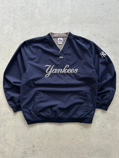 Vintage NY Yankees Majestic V Neck Pullover (XL)