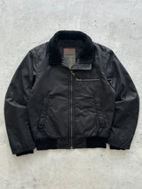 00's Prada Sport Shearling Collar Nylon Zip Up Jacket (S)