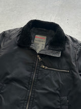 00's Prada Sport Shearling Collar Nylon Zip Up Jacket (S)