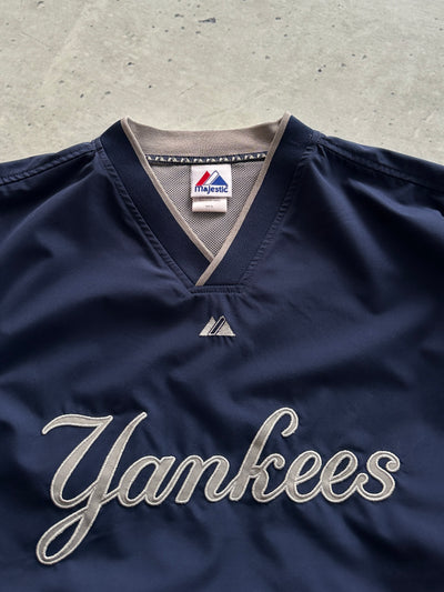 Vintage NY Yankees Majestic V Neck Pullover (XL)