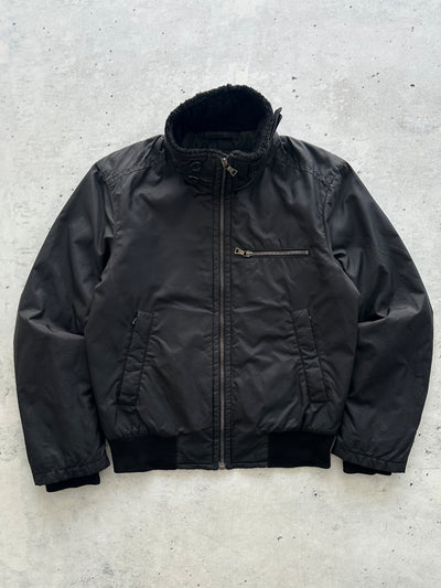 00's Prada Sport Shearling Collar Nylon Zip Up Jacket (S)