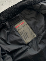00's Prada Sport Shearling Collar Nylon Zip Up Jacket (S)
