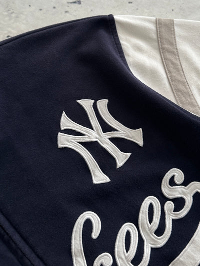 Vintage NY Yankees Spell Out Zip Up Track Jacket (L)