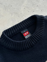 Vintage Diesel 'D Logo' Chunky Crewneck Knit Jumper (S)