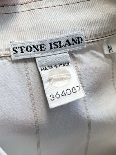 00's Stone Island Vertical Stripe spell out Shirt (M)