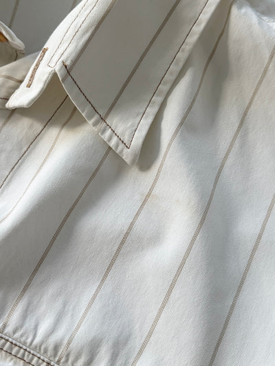 00's Stone Island Vertical Stripe spell out Shirt (M)