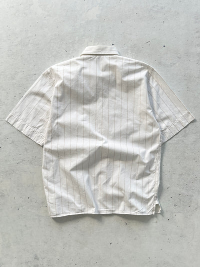00's Stone Island Vertical Stripe spell out Shirt (M)