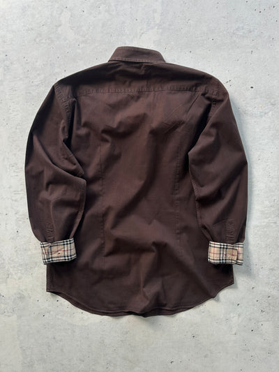 00's Burberry Nova Check Long Sleeve Shirt (XL)