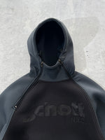 Schott NYC Asymmetrical Zip Neoprene Balaclava Hoodie (S)
