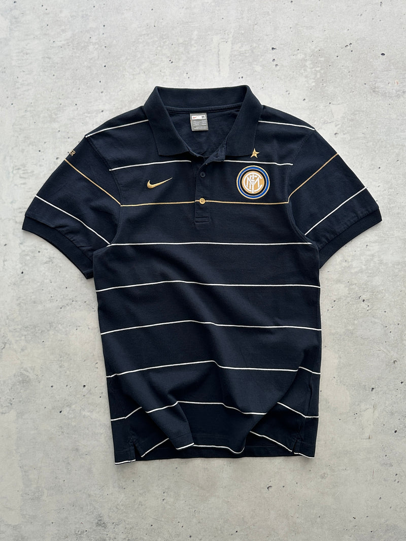 2010 Nike Inter Milan Stripe Polo Shirt (S)