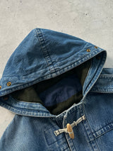 Vintage Valentino Jeans Blanket Lined Denim Duffle Coat (XL)