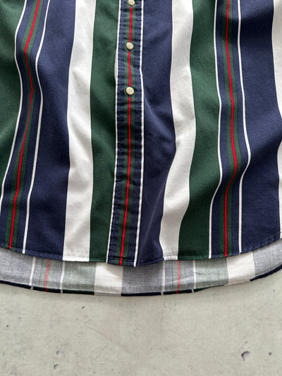 90's Ralph Lauren Blaire Vertical Stripe Shirt (XXL)