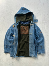 Vintage Valentino Jeans Blanket Lined Denim Duffle Coat (XL)