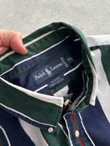 90's Ralph Lauren Blaire Vertical Stripe Shirt (XXL)