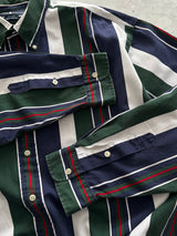 90's Ralph Lauren Blaire Vertical Stripe Shirt (XXL)