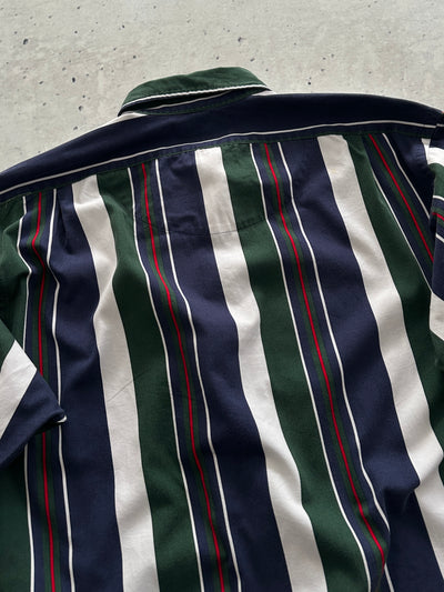 90's Ralph Lauren Blaire Vertical Stripe Shirt (XXL)