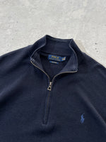 Ralph Lauren 1/4 Zip textured Waffle Knit Jumper (XXL)