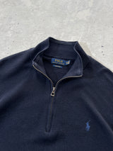 Ralph Lauren 1/4 Zip textured Waffle Knit Jumper (XXL)