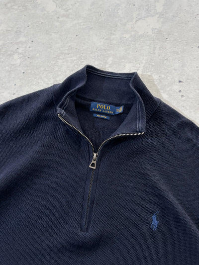 Ralph Lauren 1/4 Zip textured Waffle Knit Jumper (XXL)