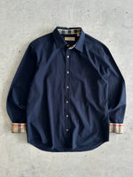 Burberry nova check button up shirt (M)