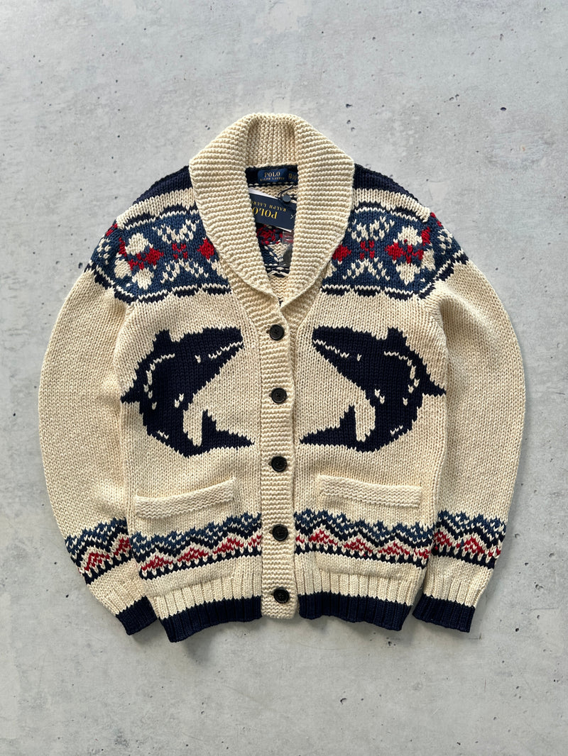 Brand New Ralph Lauren Chunky Knit Shawl Neck Cardigan (Women's XS/S)