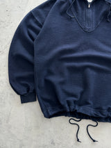 Vintage Stone Island Green Edge Badge 1/4 Zip Pullover Hoodie (L)