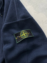 Vintage Stone Island Green Edge Badge 1/4 Zip Pullover Hoodie (L)
