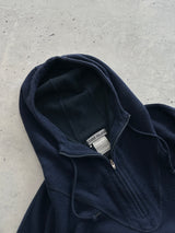 Vintage Stone Island Green Edge Badge 1/4 Zip Pullover Hoodie (L)