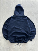 Vintage Stone Island Green Edge Badge 1/4 Zip Pullover Hoodie (L)