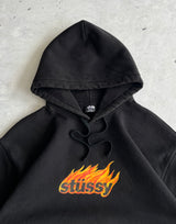 Stussy Flames Heavyweight Pullover Hoodie (L)